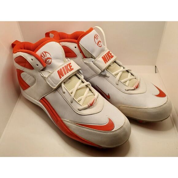 New Nike Blade Shark Orange/White Football Cleats Men’s Size 15 315789-161